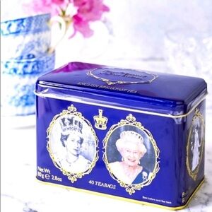 🇬🇧 QUEEN ELIZABETH II ENGLISH BREAKFAST TEA Sealed Tin w/ 40 English teabags ✨